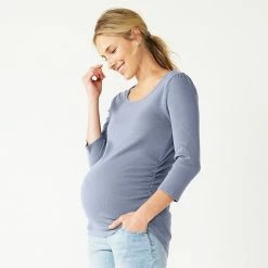 Maternity Sonoma Goods For Life® Essential Scoopneck Tee Heather Gray -Sonoma Goods For Life shop unnamed file 13535
