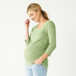 Maternity Sonoma Goods For Life® Essential Scoopneck Tee Heather Gray -Sonoma Goods For Life shop unnamed file 13537