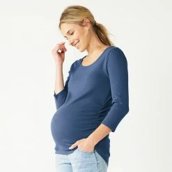 Maternity Sonoma Goods For Life® Essential Scoopneck Tee Heather Gray -Sonoma Goods For Life shop unnamed file 13538