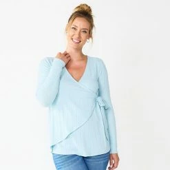 Maternity Sonoma Goods For Life® Nursing Wrap Top Beaufort Blue -Sonoma Goods For Life shop unnamed file 13545