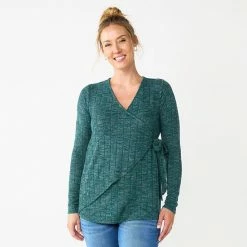 Maternity Sonoma Goods For Life® Nursing Wrap Top Beaufort Blue -Sonoma Goods For Life shop unnamed file 13546