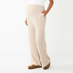 Maternity Sonoma Goods For Life® Over-the-Belly Wide-Leg Pants Mauve