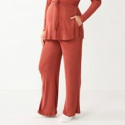 Maternity Sonoma Goods For Life® Over-the-Belly Wide-Leg Pants Mauve -Sonoma Goods For Life shop unnamed file 13554