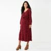 Maternity Sonoma Goods For Life® Surplice Midi Dress Red Floral