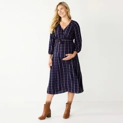 Maternity Sonoma Goods For Life® Surplice Midi Dress Red Floral -Sonoma Goods For Life shop unnamed file 13558