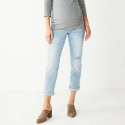 Maternity Sonoma Goods For Life® Over-the-Belly Girlfriend Crop Jeans Medium Wash -Sonoma Goods For Life shop unnamed file 13565