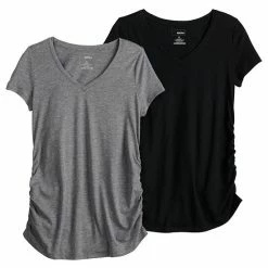 Maternity Sonoma Goods For Life® 2-pack Essential Short Sleeve Tee White Black -Sonoma Goods For Life shop unnamed file 13576
