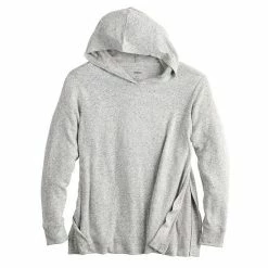 Maternity Sonoma Goods For Life® Side Slit Nursing Hoodie Heather Gray -Sonoma Goods For Life shop unnamed file 13638