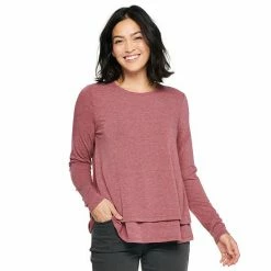 Maternity Sonoma Goods For Life® Nursing Long Sleeve Tee Ceramic Rose -Sonoma Goods For Life shop unnamed file 13644
