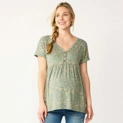 Maternity Sonoma Goods For Life® Nursing Henley Empire Top Olive Era -Sonoma Goods For Life shop unnamed file 13658