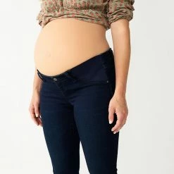 Maternity Sonoma Goods For Life® Side Panel Belly Band Jeggings Dark Wash -Sonoma Goods For Life shop unnamed file 13678