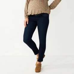 Maternity Sonoma Goods For Life® Side Panel Belly Band Jeggings Dark Wash -Sonoma Goods For Life shop unnamed file 13679