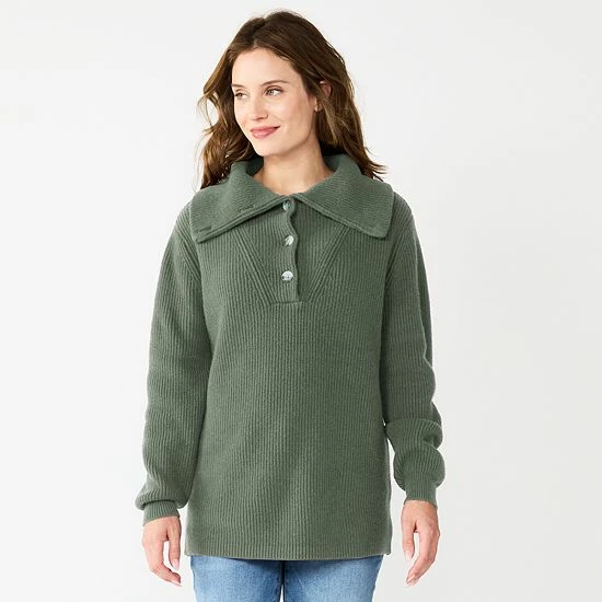 Maternity Sonoma Goods For Life® Nursing Henley Sweater Beige 6 Maternity Sonoma Goods For Life® Nursing Henley Sweater Beige - Image 4