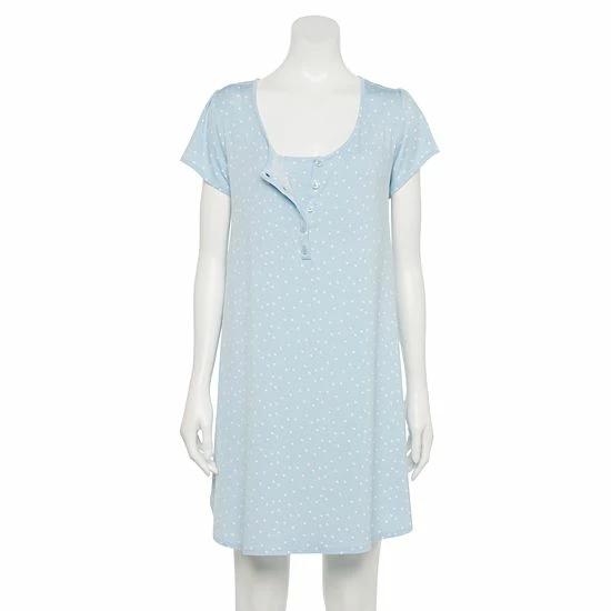 Maternity Sonoma Goods For Life® Henley Nursing Nightgown Blue Dot 8 Maternity Sonoma Goods For Life® Henley Nursing Nightgown Blue Dot - Image 6