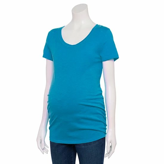 Maternity Sonoma Goods For Life® Essential Scoopneck Tee Black 9 Maternity Sonoma Goods For Life® Essential Scoopneck Tee Black - Image 7
