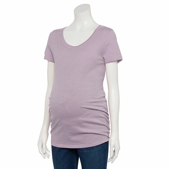 Maternity Sonoma Goods For Life® Essential Scoopneck Tee Black 11 Maternity Sonoma Goods For Life® Essential Scoopneck Tee Black - Image 9