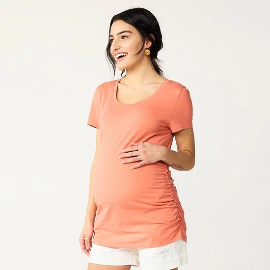 Maternity Sonoma Goods For Life® Essential Scoopneck Tee Black 12 Maternity Sonoma Goods For Life® Essential Scoopneck Tee Black - Image 10
