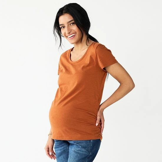 Maternity Sonoma Goods For Life® Essential Scoopneck Tee Black 15 Maternity Sonoma Goods For Life® Essential Scoopneck Tee Black - Image 13