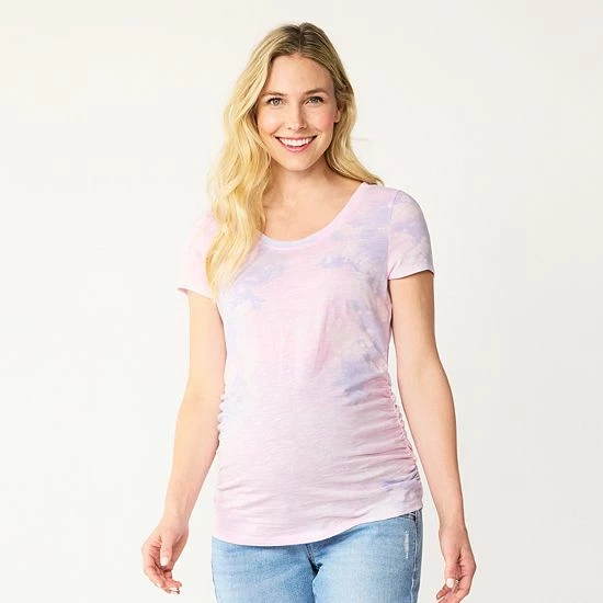 Maternity Sonoma Goods For Life® Essential Scoopneck Tee Black 18 Maternity Sonoma Goods For Life® Essential Scoopneck Tee Black - Image 16