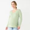 Maternity Sonoma Goods For Life® Essential Long Sleeve V-Neck Tee Green -Sonoma Goods For Life shop unnamed file 13739