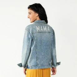 Maternity Sonoma Goods For Life® Embroidered "Mama" Jean Jacket