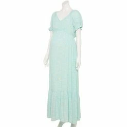 Maternity Sonoma Goods For Life® Smocked Sleeve Babydoll Maxi Dress Pink Yellow Floral -Sonoma Goods For Life shop unnamed file 13775