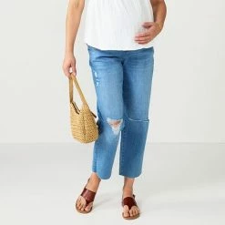 Maternity Sonoma Goods For Life® Over-The-Belly Cropped Straight-Leg Jeans Destructed Light Wash 15 Maternity Sonoma Goods For Life® Over-The-Belly Cropped Straight-Leg Jeans Destructed Light Wash -Sonoma Goods For Life shop unnamed file 13782