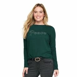 Women's Sonoma Goods For Life® Long Sleeve Holiday Graphic Tee Merry Christmas Gray -Sonoma Goods For Life shop unnamed file 1380
