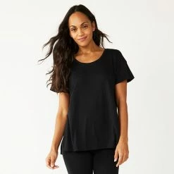 Maternity Sonoma Goods For Life® Nursing Side Slit Scoopneck Tee Pink Dye -Sonoma Goods For Life shop unnamed file 13807