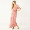 Maternity Sonoma Goods For Life® Ruffle-Sleeve Maxi Dress Blue Floral