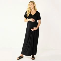 Maternity Sonoma Goods For Life® Ruffle-Sleeve Maxi Dress Blue Floral -Sonoma Goods For Life shop unnamed file 13815
