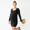 Maternity Sonoma Goods For Life® Long Sleeve Squareneck Dress Nutmeg -Sonoma Goods For Life shop unnamed file 13818