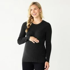 Maternity Sonoma Goods For Life® Fitted Puff Sleeve Sweater Green