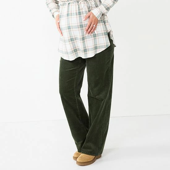 Maternity Sonoma Goods For Life® Belly Panel Corduroy Wide-Leg Pants 3 Maternity Sonoma Goods For Life® Belly Panel Corduroy Wide-Leg Pants