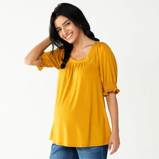 Maternity Sonoma Goods For Life® Relaxed Back-Tie Top Black 3 Maternity Sonoma Goods For Life® Relaxed Back-Tie Top Black