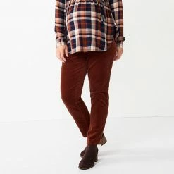 Maternity Sonoma Goods For Life® Belly Panel Corduroy Straight-Leg Ankle Pants