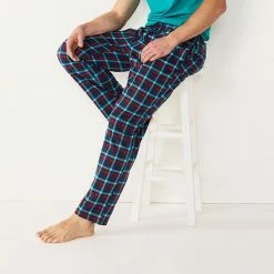 Men's Sonoma Goods For Life® Plaid Knit Pajama Pants Navy Herringbone -Sonoma Goods For Life shop unnamed file 1388