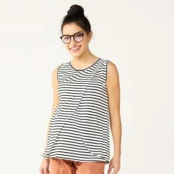 Maternity Sonoma Goods For Life® Sleeveless Tulip-Front Nursing Top Blue Dye