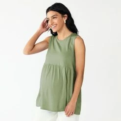 Maternity Sonoma Goods For Life® Swing Babydoll Top Blue -Sonoma Goods For Life shop unnamed file 13917