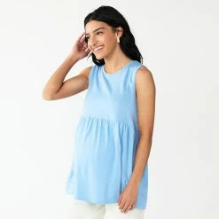 Maternity Sonoma Goods For Life® Swing Babydoll Top Blue -Sonoma Goods For Life shop unnamed file 13918