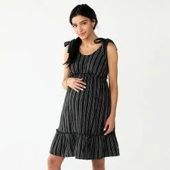 Maternity Sonoma Goods For Life® Knot-Shoulder Babydoll Dress Natural Coral -Sonoma Goods For Life shop unnamed file 13930