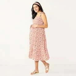 Maternity Sonoma Goods For Life® Smocked Tie-Shoulder Midi Dress White 9 Maternity Sonoma Goods For Life® Smocked Tie-Shoulder Midi Dress White -Sonoma Goods For Life shop unnamed file 13953