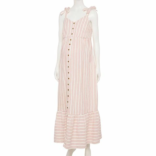 Maternity Sonoma Goods For Life® Knot Shoulder Maxi Dress Green Plaid 5 Maternity Sonoma Goods For Life® Knot Shoulder Maxi Dress Green Plaid - Image 3