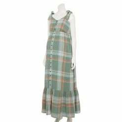 Maternity Sonoma Goods For Life® Knot Shoulder Maxi Dress Green Plaid 10 Maternity Sonoma Goods For Life® Knot Shoulder Maxi Dress Green Plaid -Sonoma Goods For Life shop unnamed file 13983