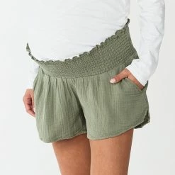 Maternity Sonoma Goods For Life® Smocked Shorts Pitch Black -Sonoma Goods For Life shop unnamed file 14038