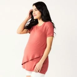 Maternity Sonoma Goods For Life® Asymmetrical Nursing Tee Mauve -Sonoma Goods For Life shop unnamed file 14046
