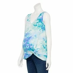 Maternity Sonoma Goods For Life® Knot-Hem Tank Yellow Stripe -Sonoma Goods For Life shop unnamed file 14061