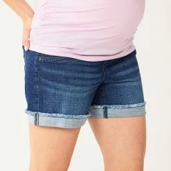 Maternity Sonoma Goods For Life® Side-Panel Cuffed Hem Jean Shorts Vital White -Sonoma Goods For Life shop unnamed file 14068