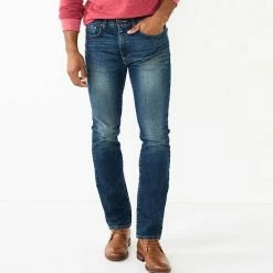 Men's Sonoma Goods For Life® Flexwear Slim-Fit Straight-Leg Jeans Dark Wash -Sonoma Goods For Life shop unnamed file 14082