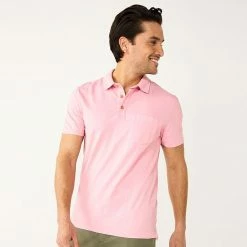 Men's Sonoma Goods For Life® Supersoft Lightweight Polo Pink -Sonoma Goods For Life shop unnamed file 14093